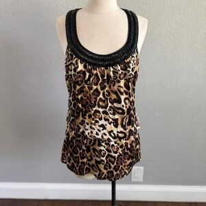 NWT Silk Leopard Print Blouse